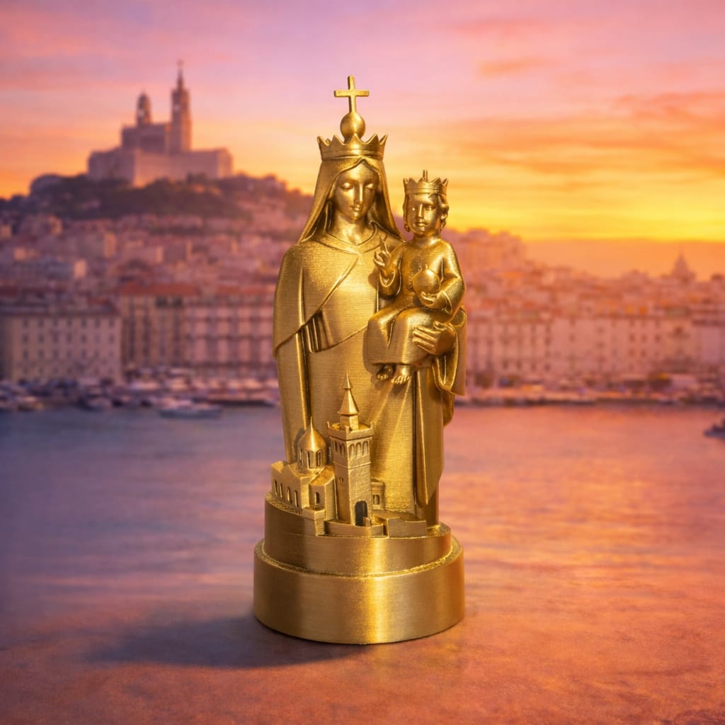 Statuette Marie version épurée contemporaine - artisan Marseille Maison Grossi
